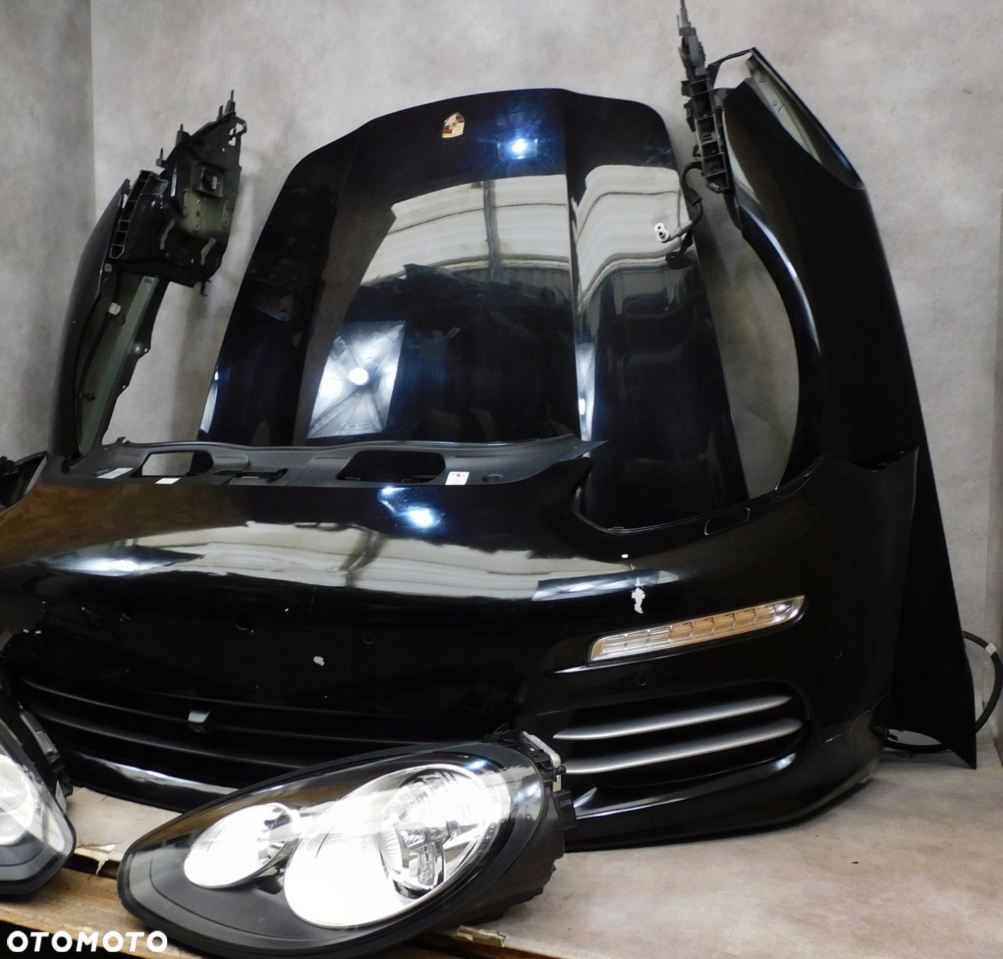 Porsche PANAMERA 970 LIFT kompletny przód maska lampy zderzak PAS CZARNY - 4