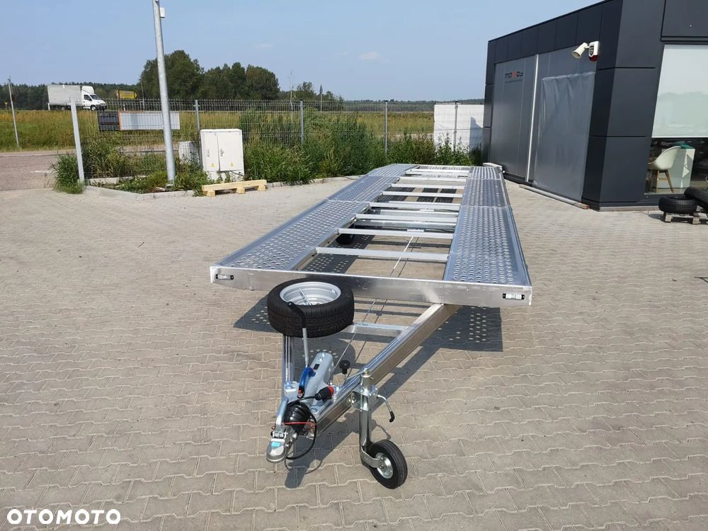 MAZZO DOSTAWA! Laweta aluminiowa 850x204 Masa własna TYLKO 670kg! DMC 3500kg, trzyosiowa, przyczepa na 2 samochody - 16