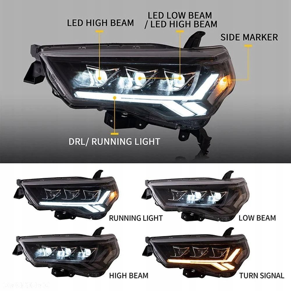 Reflektory Lampy kpl Vland Led Tuning Toyota 4runner 4-Runner V 5 14-24 z24 - 9
