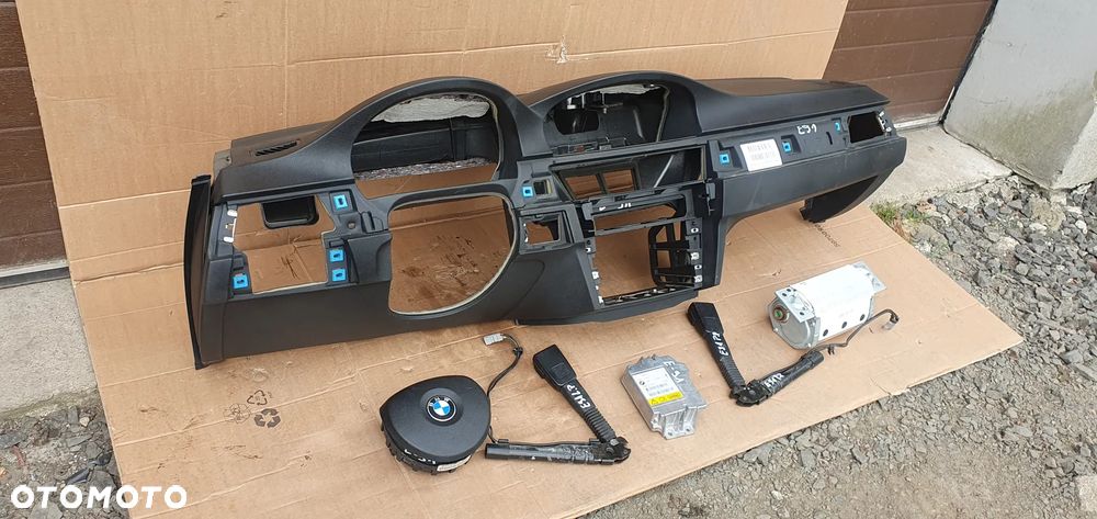 Konsola AIRBAG pasy poduszki sensor pod NAVI BMW 3 E90 E91 komplet - 4