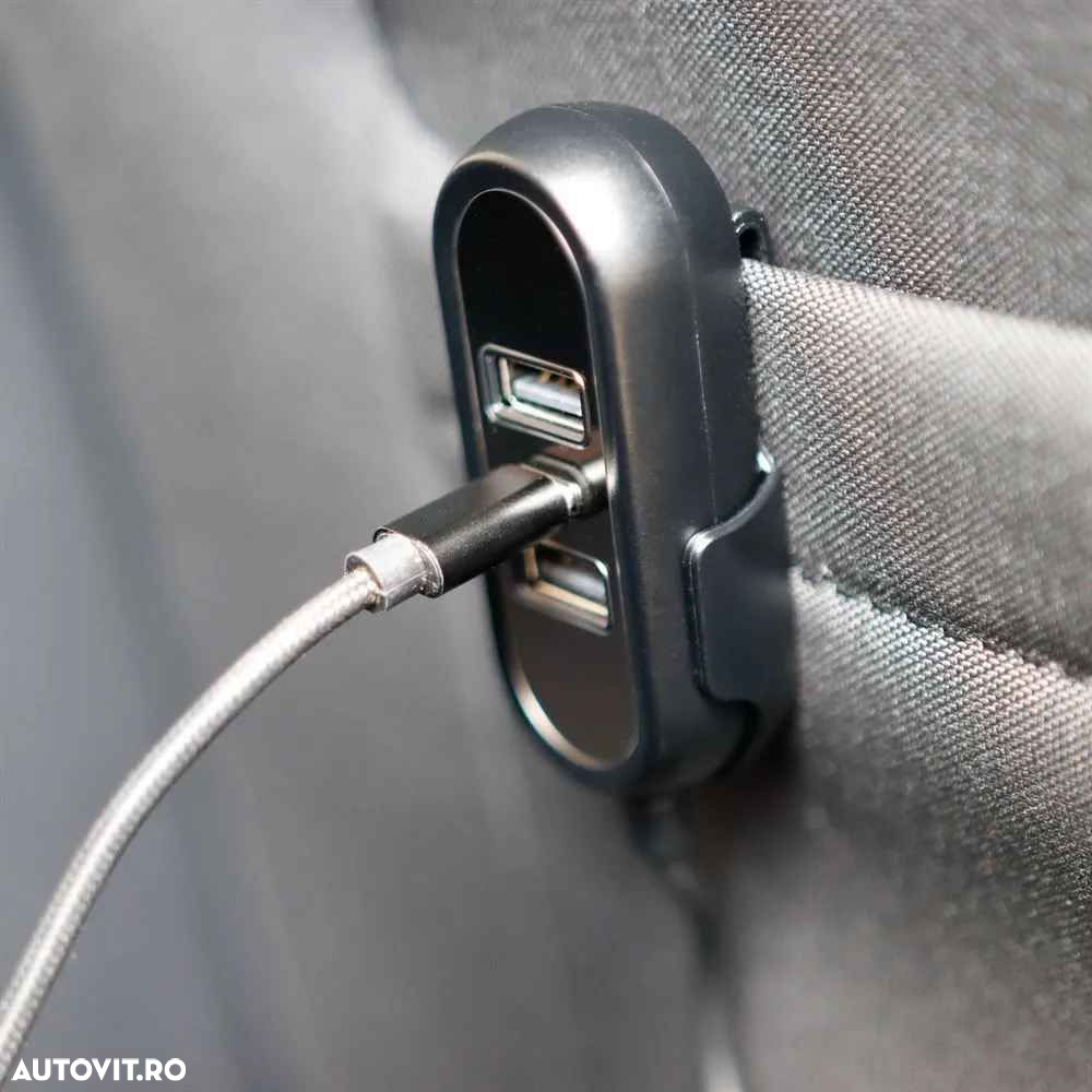 Incarcator auto telefon 12V, cu cablu extensie, 3xUSB, 1xUSB C, lungime cablu 1.m - 3