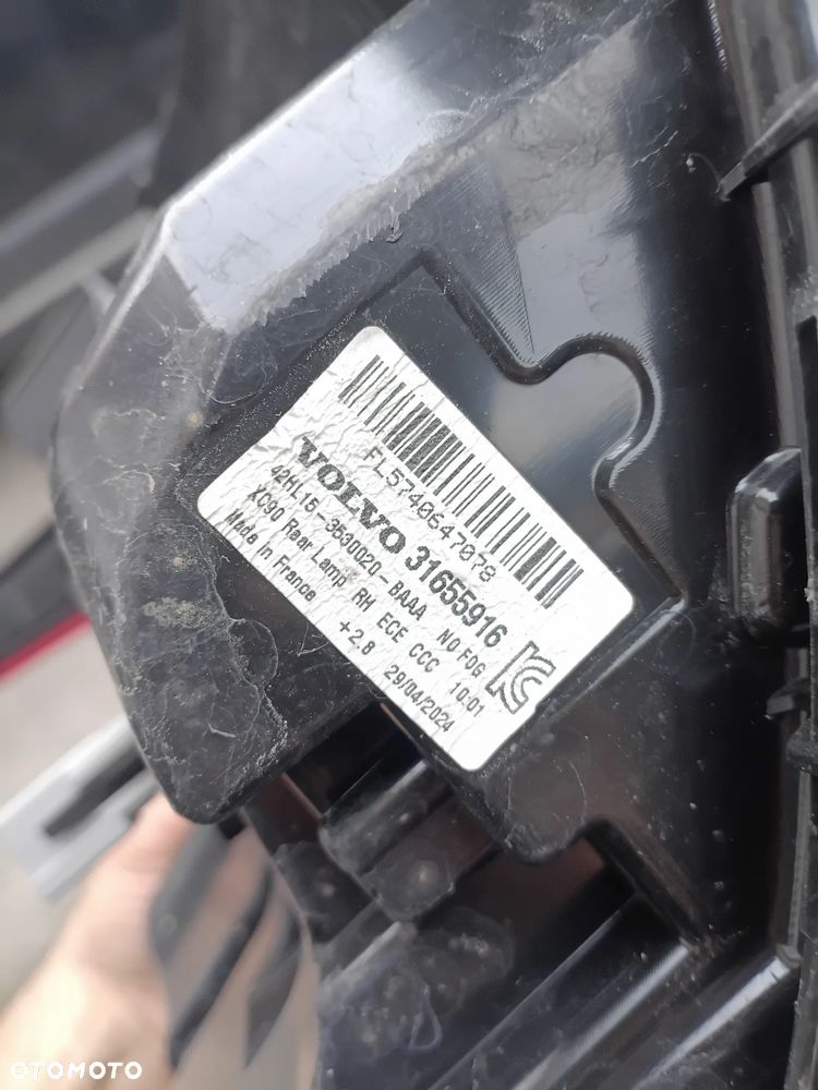 Lampa tył Prawa Volvo XC90 31655916 idealna - 5