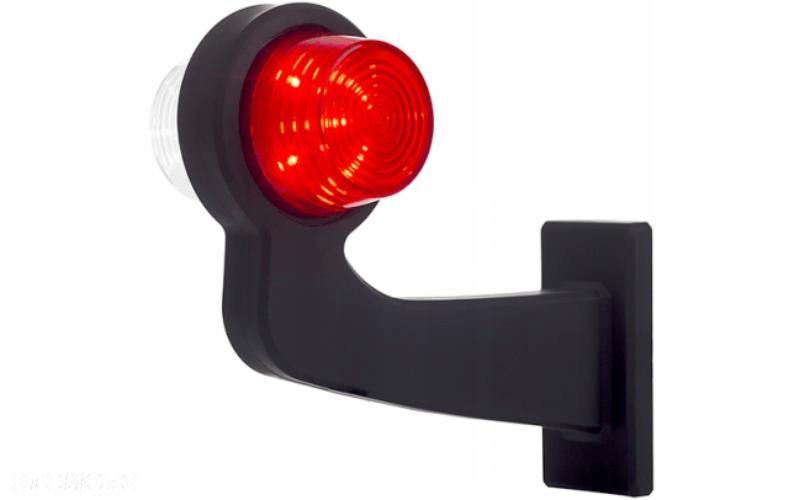 lampa obrysowa old school led biało czerwona 12/24v lewa kabel 5 metrów - 2