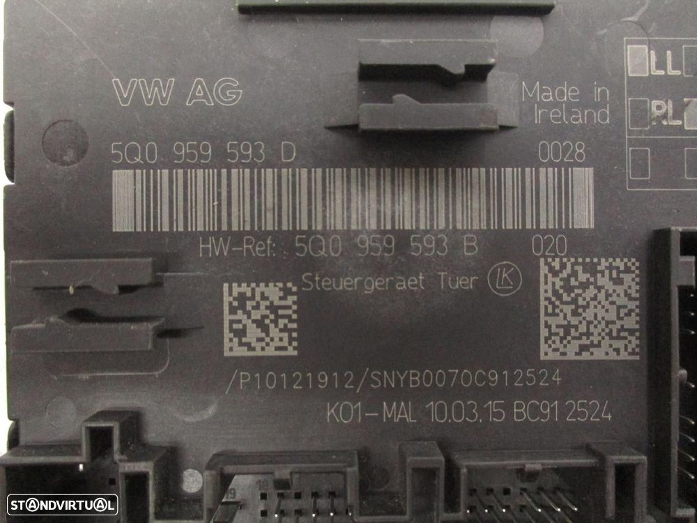 BSI PORTA FRONTAL ESQUERDA VOLKSWAGEN PASSAT 2015 -5Q0959593D - 1