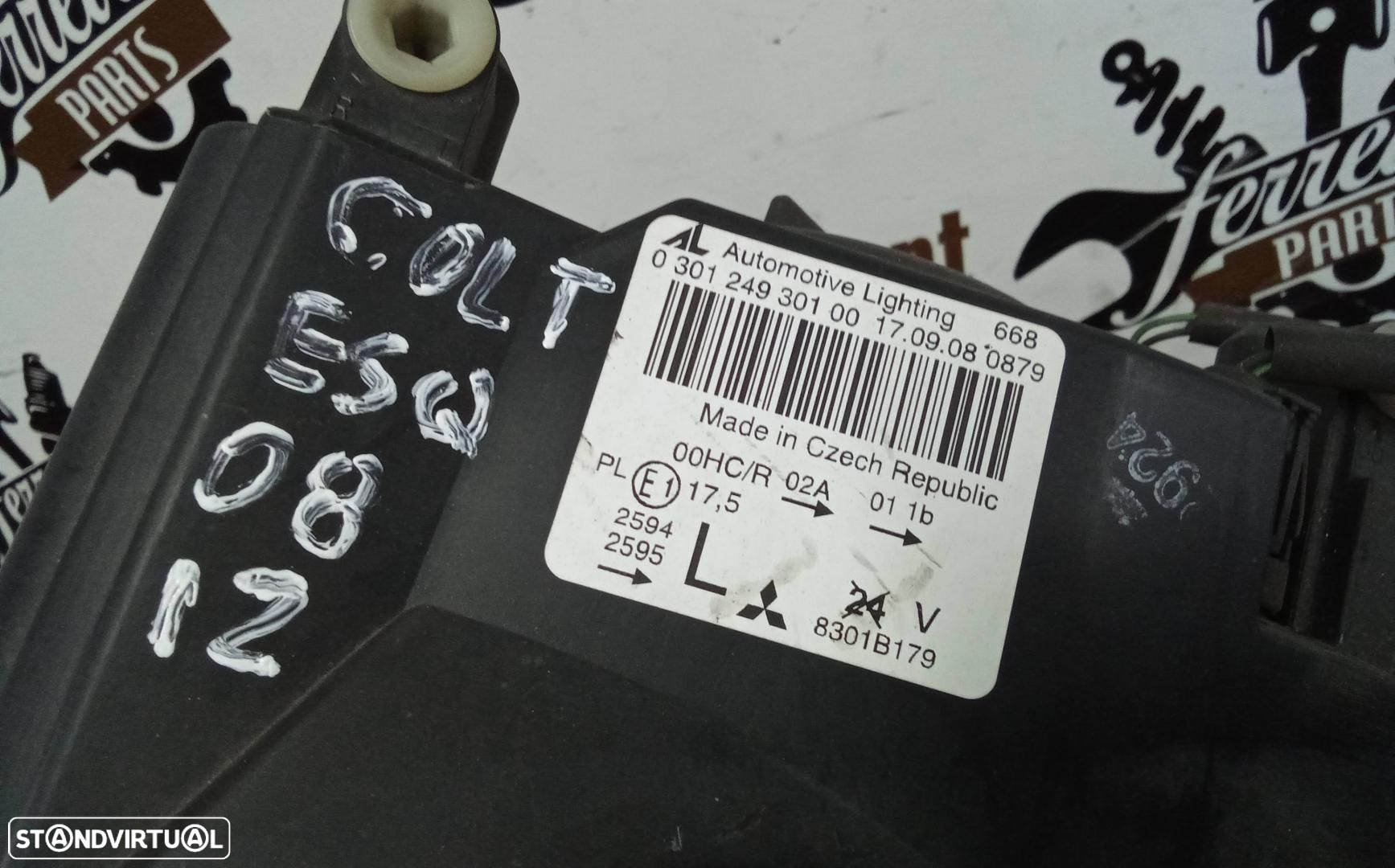 Farol Esquerdo MITSUBISHI COLT VI (Z3_A, Z2_A) Ref: 030124930100  | 2004 - 2012 - 3