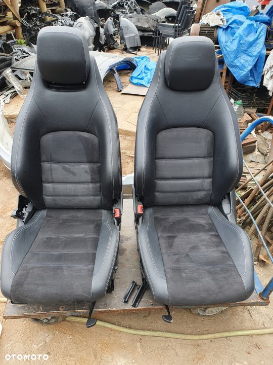 FOTELE KANAPA BOCZKI MERCEDES C W204 LIFT COUPE ALCANTARA ORYGINAL DEMONTAZ - 1