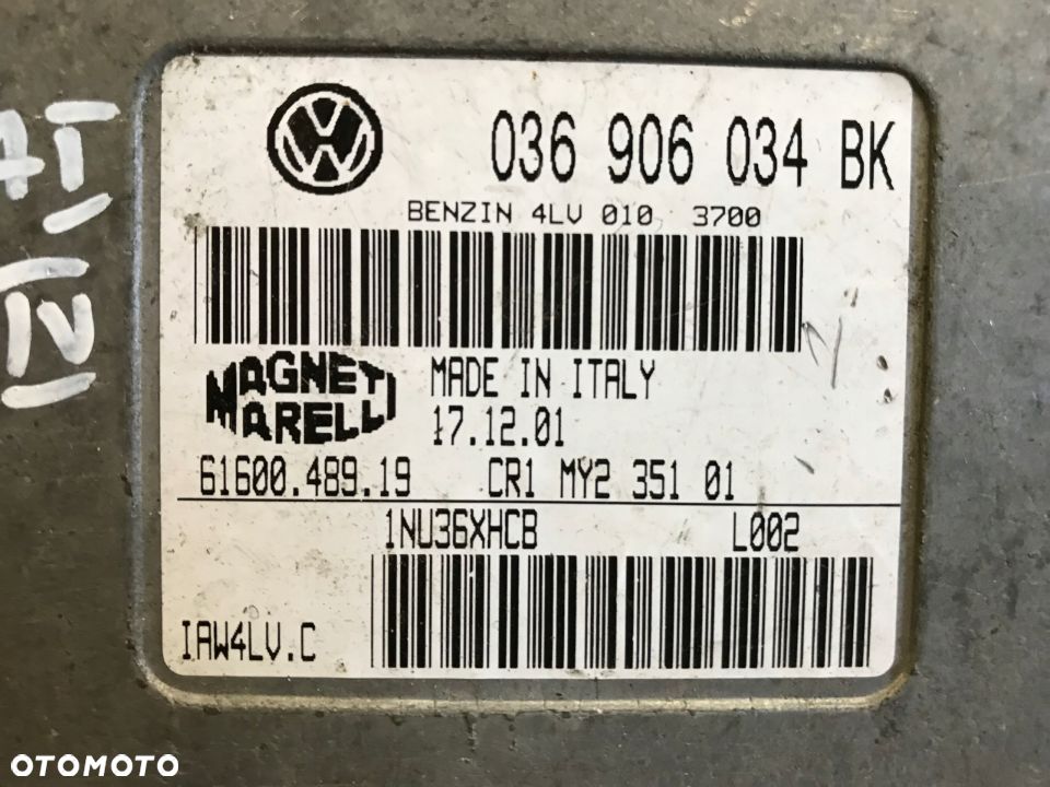 FABIA I GOLF IV 1.4 16V KOMPUTER STEROWNIK SILNIKA 036904034 - 3