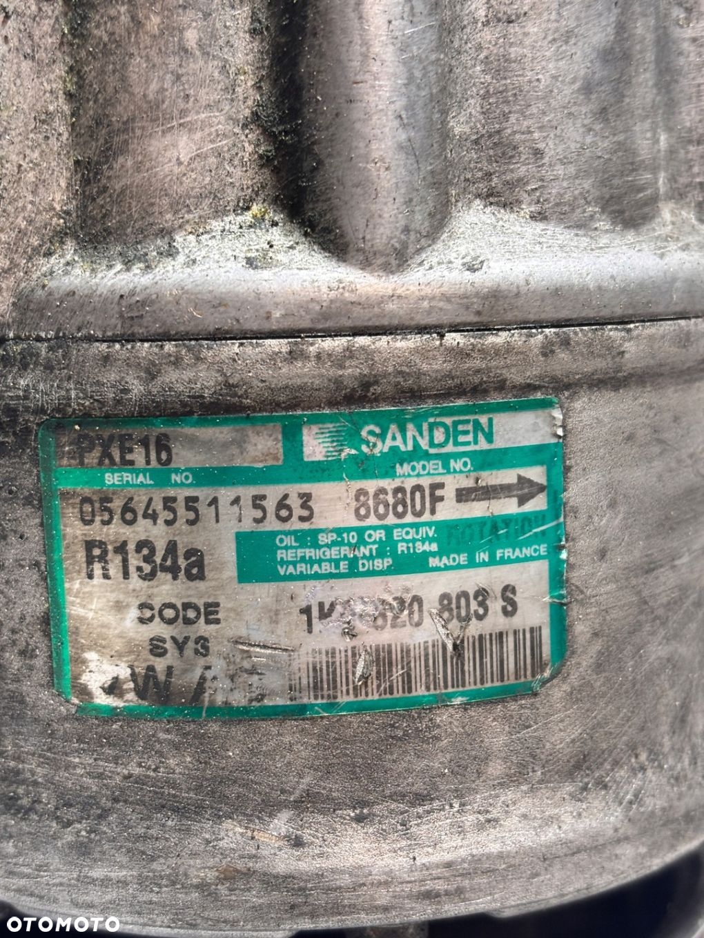 SPRĘŻARKA KLIMATYZACJI A3 8P GOLF V LEON II OCTAVIA II PASSAT B6 1K0820803S - 3