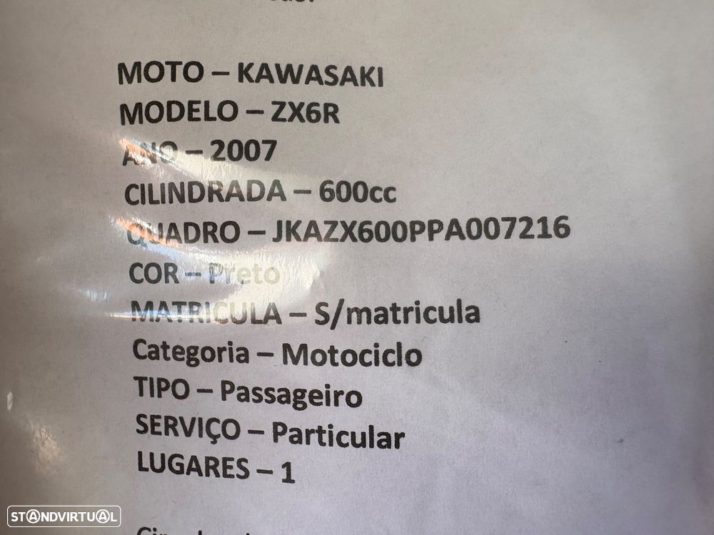 Kawasaki ZX Zx6r sem matrícula para pista - 13
