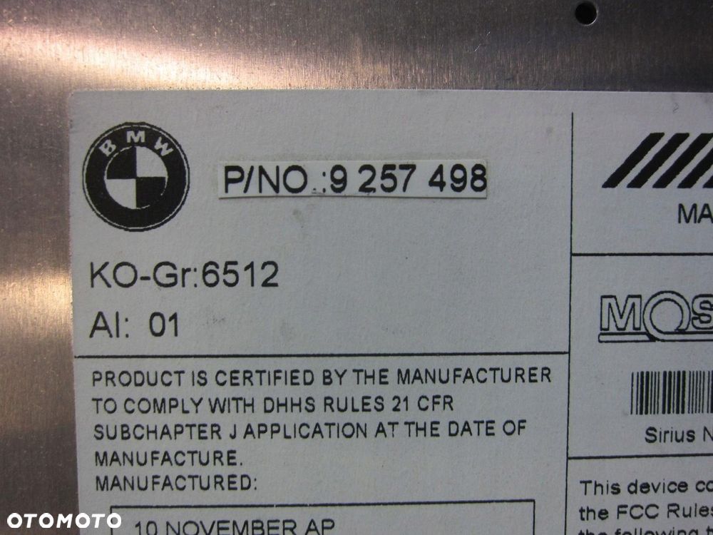 BMW X3 F25 CZYTNIK NAWIGACJI RADIO 9273873 9244139 65129244139 65129273873 - 10