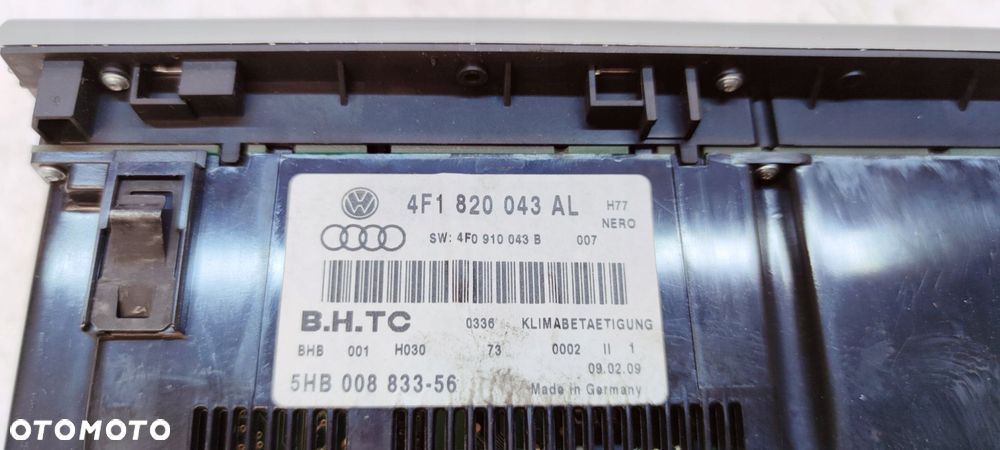 PANEL KLIMATYZACJI DMUCHAWY KLIMATRONIK AUDI A6 C6 LIFT 4F1820043AL - 8