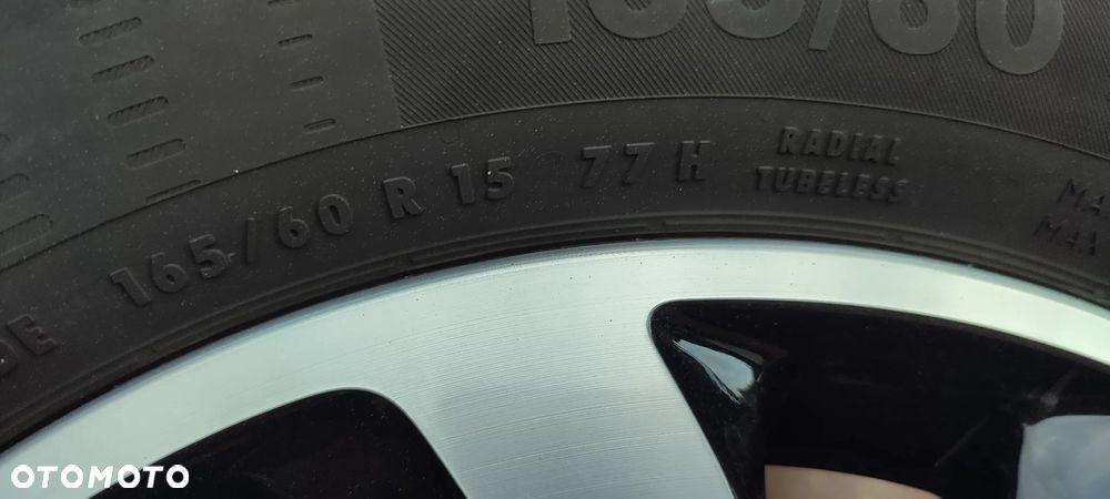 Koła Felgi Aluminiowe Oryg. Citroen C1 Peugeot 108 Toyota Aygo 15 Cali 4x100 4,5Jx15 Et35 Ø54,1mm Continental 165/60/15 2015r 5,8-6,5mm Starogard Gdański - 31