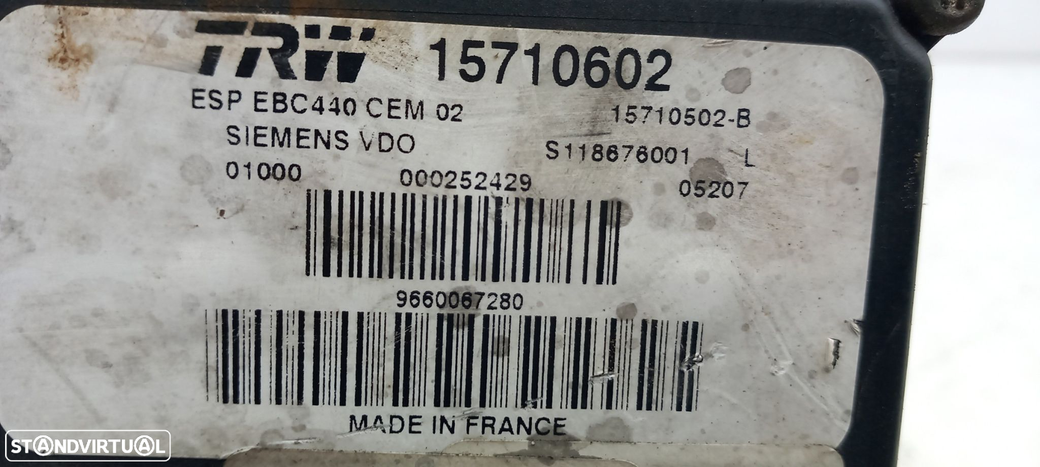 Centralina ABS PEUGEOT 407 SW (6E_) - 3
