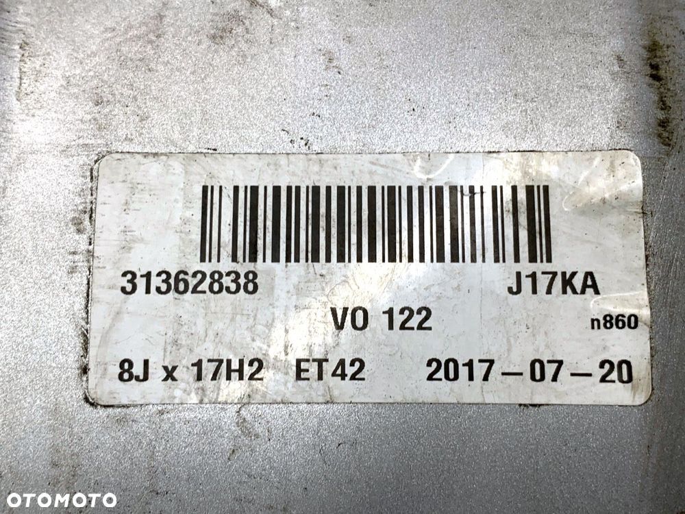 FELGI ALUMINIOWE KOMPLET 17'' 8J 5X108 63,3 ET 42  VOLVO XC90 I (275) 2002 - 2015 T6 AWD 200 kW [272 - 12