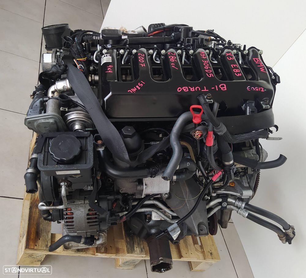 peças Motor Bmw X3 35D bi-turbo 286cv M57 bloco aluminio E87 306D5 caixa velocidades 6HP-28x - 3