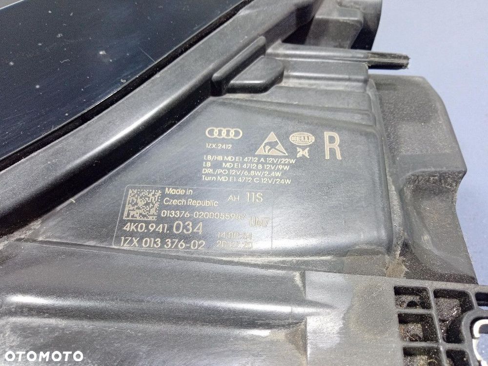 AUDI A6 C8 4K 18- REFLEKTOR PRAWY FULL LED EUROPA EU 4K0941034 - 7