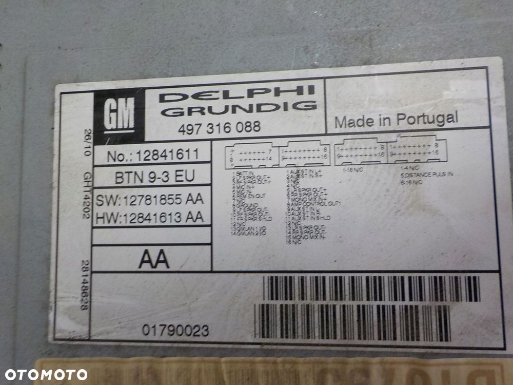 SAAB 9-3 II RADIO NAWIGACJA FABRYCZNA 12841611 - 2