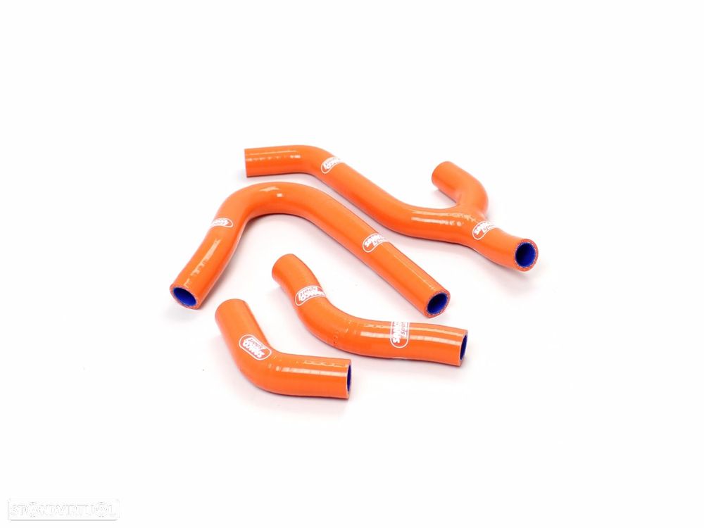 kit tubos radiador samco ktm 380 exc 1998 - 2002 laranja - 1