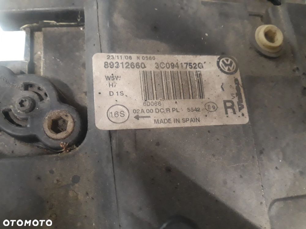 LAMPA PRAWY PRZÓD VOLKSWAGEN PASSAT B6 XENON SKRĘTNY VALEO 3C0941752G + PRZETWORNICA - 4
