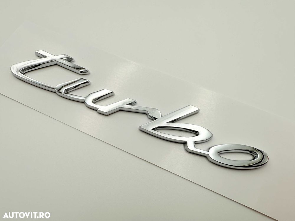 Emblema Compatibila PORSCHE TURBO model nou crom - 2