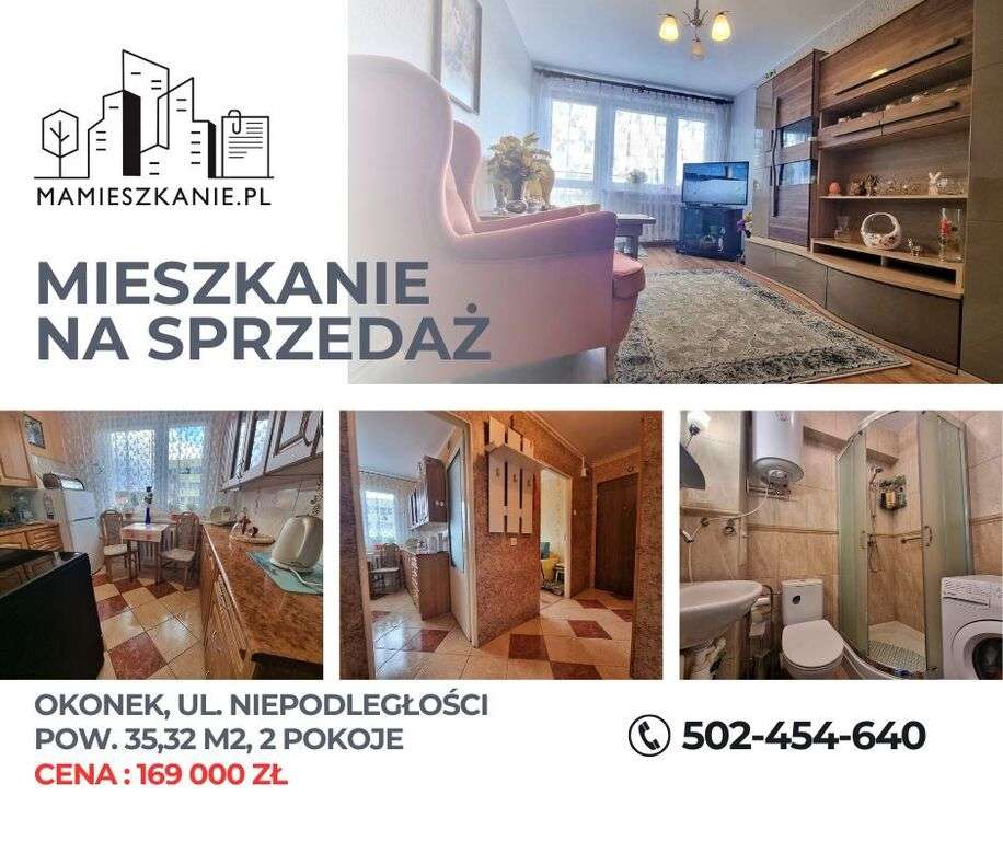 Okonek | 2 pokoje, balkon, 41,41 m²