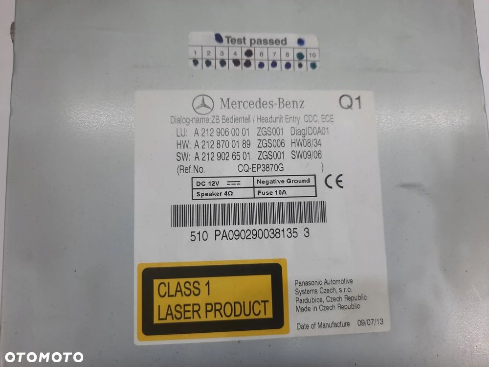 MERCEDES E W212 RADIO NAWIGACJA - 5