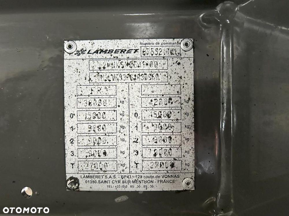Lamberet / CHŁODNIA / CARRIER 1950 / MULTITEMPERATURA / OŚ PODNOSZONA - 11