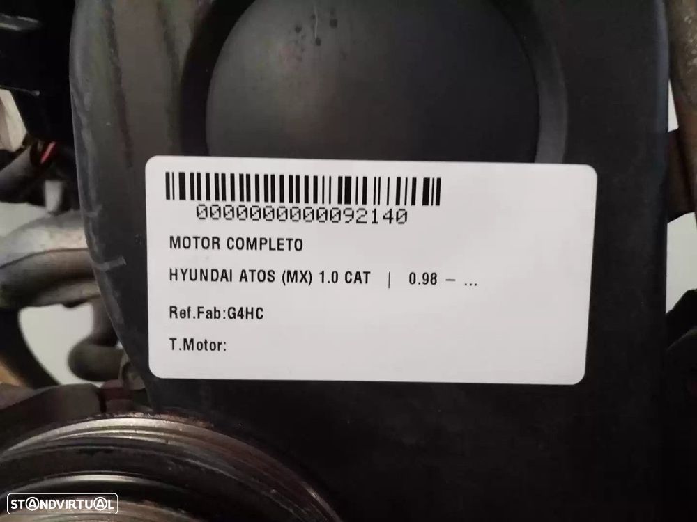MOTOR COMPLETO HYUNDAI ATOS 1999 -G4HC - 1
