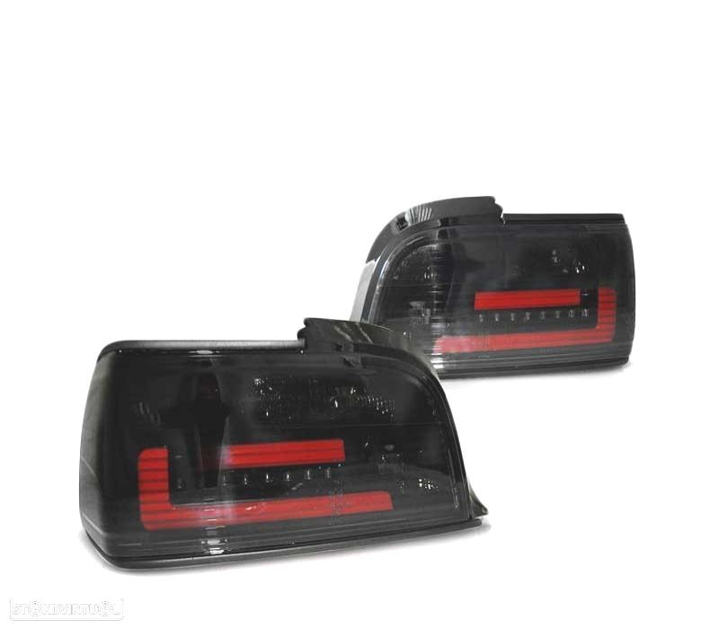 FAROLINS TRASEIROS LED BMW E36 90-99 COUPE CABRIO FUMADO - 2