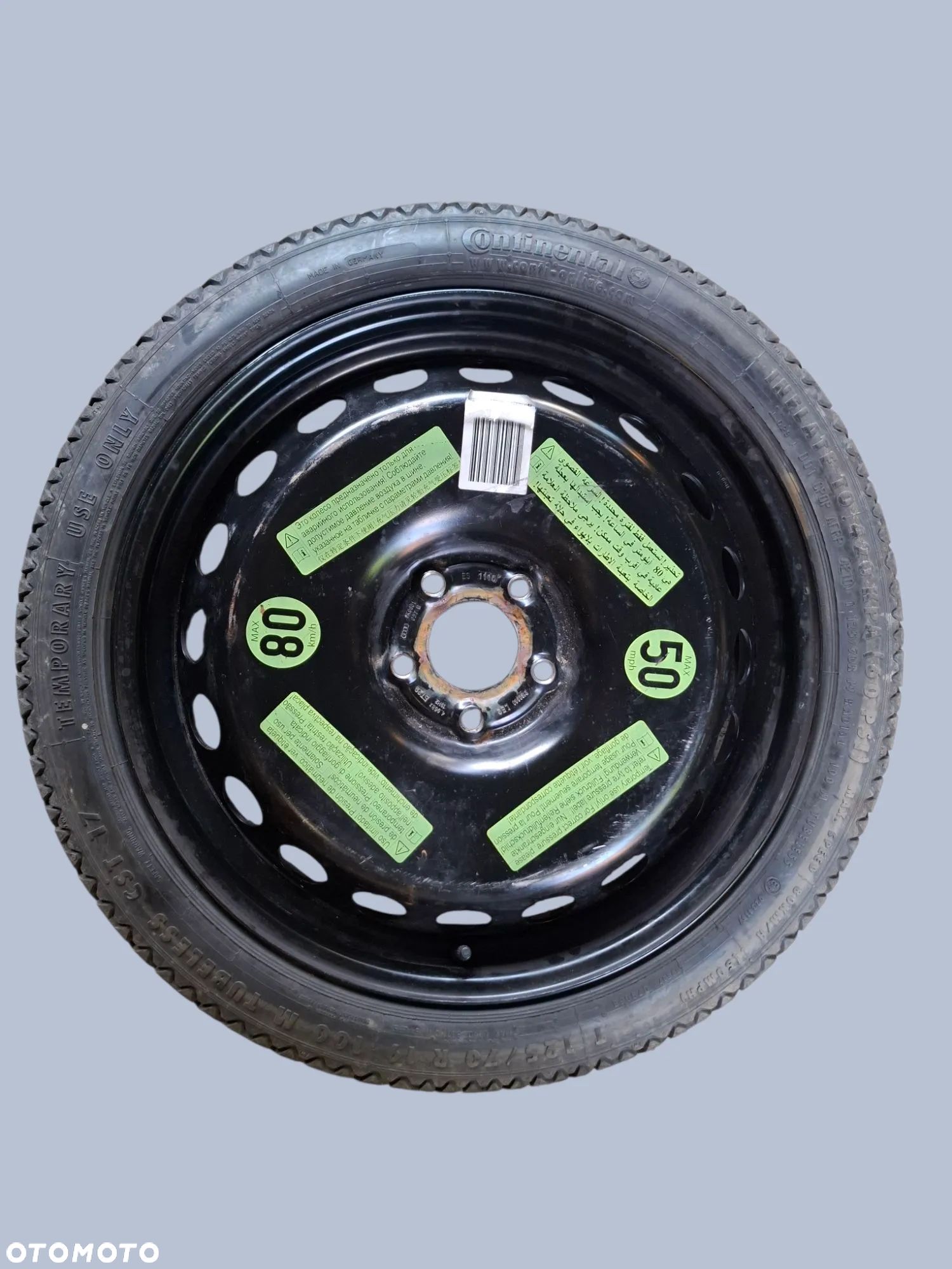 KOLO ZAPASOWE DOJAZDOWE DOJAZDOWKA AUDI A4 B8 A5 A6 C7 Q5 ET29 R19 SLASK WYSYLKA - 1