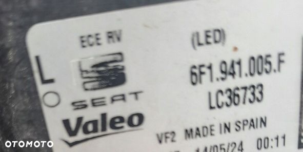 seat ibiza v 6f lift 21-25r przód maska błotnik zderzak pas lampy lb9a - 9