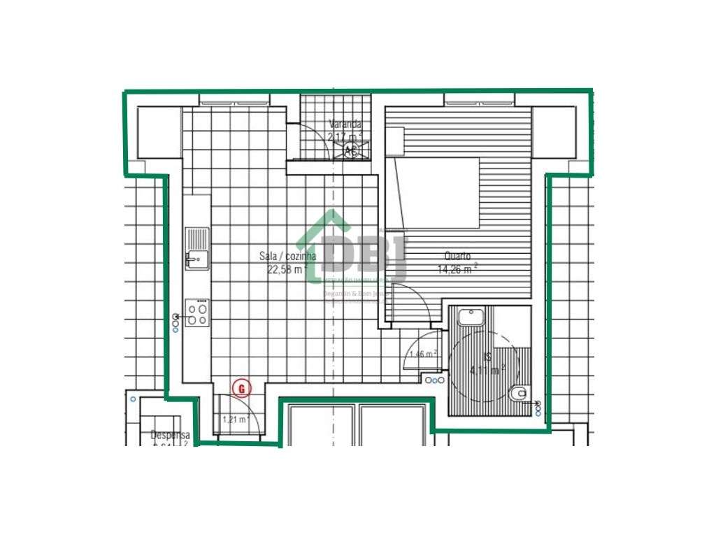 Apartamento T1 - Covilhã - Grande imagem: 3/4