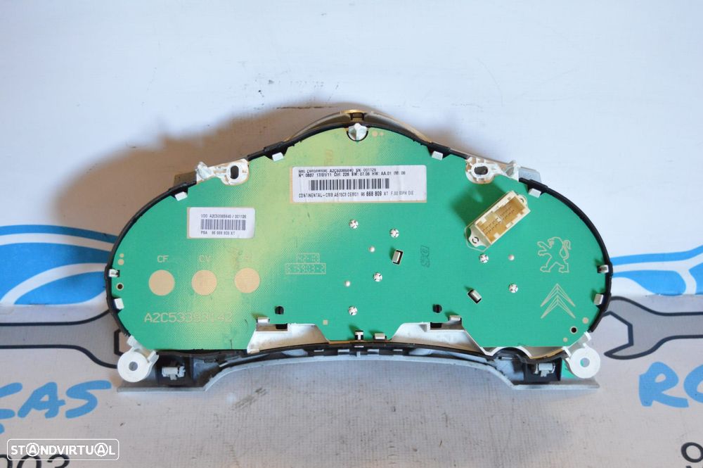 QUADRANTE MOSTRADORES PAINEL INSTRUMENTOS 96668809XT 96668809 A2C53386840 CITROEN DS3 DS 3 1.6 HDI 92CV 9HP 9H06 10JBOL INJEÇÃO BOSCH - 3