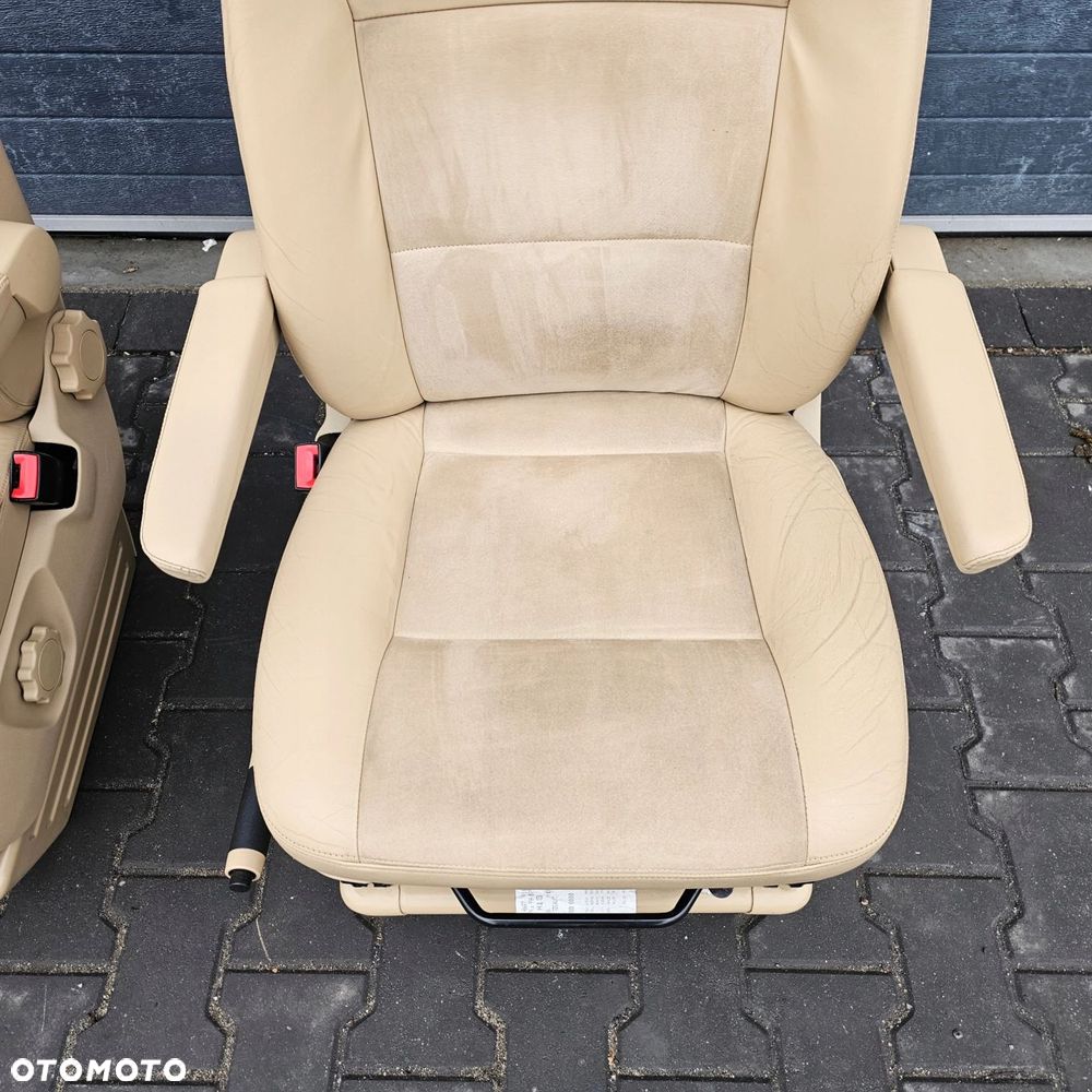 VW T5 T6 MULTIVAN fotel kierowcy pasażera przód BANAN SKÓRA ALCANTARA - 6