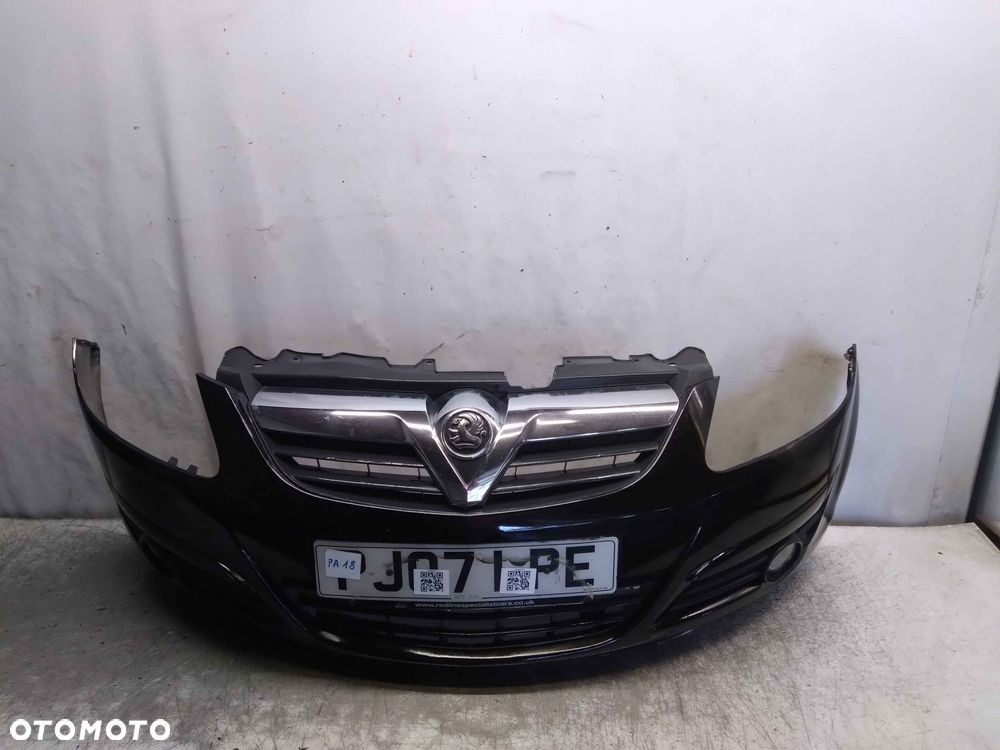^ ZDERZAK PRZÓD PRZEDNI OPEL CORSA D Z20R CZARNY HALOGENY - 1