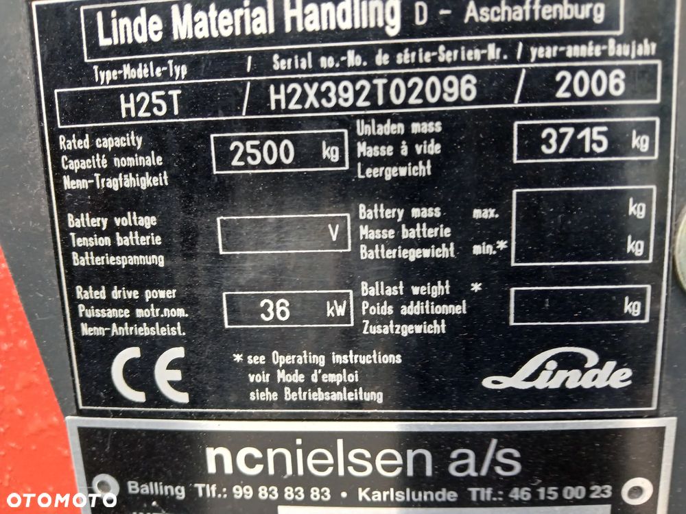 Linde H25T 2006 TRIPLEX 4,75m sprowadzony - 18