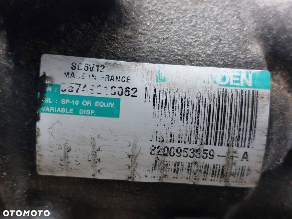 SPRĘŻARKA KOMPRESOR KLIMATYZACJI RENAULT KANGOO II 8200953359 1.5 DCI - 2