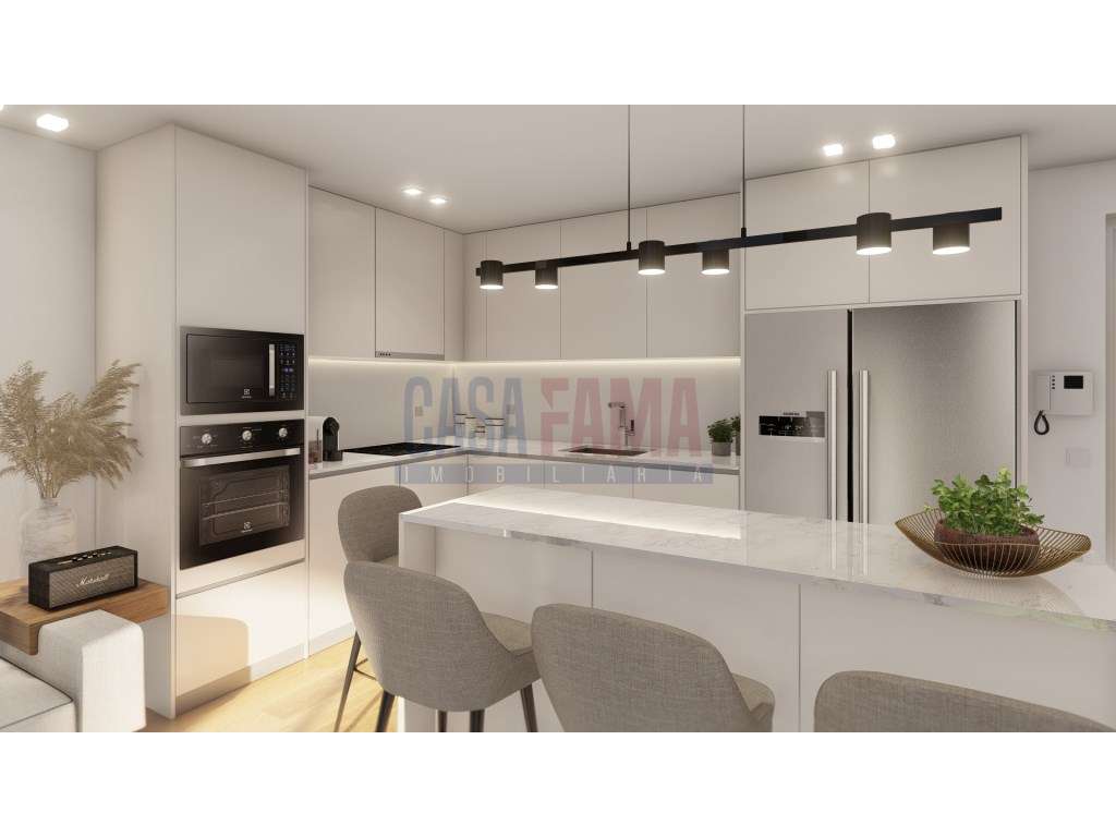 Apartamento T2 Novo em Ribeirão com Suite, Ampla Varanda e Garagem - Grande imagem: 3/30