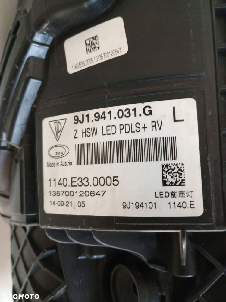 lampa lewy przód lewa przednia porsche taycan 9j1 full led eu - 15