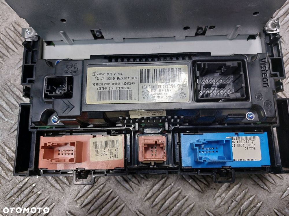 RADIO ODTWARZACZ + PANEL NAWIEWU PEUGEOT 407 I 7645113392 96573326 - 5