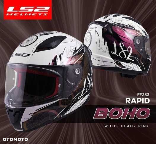 Nowy Kask LS2 FF353 RAPID II BOHO White BL PINK S 55-56cm E06 Pinlock