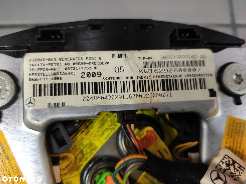 MERCEDES C-KLASA W204 PODUSZKA POWIETRZNA AIRBAG KIEROWCY KIEROWNICY - 10