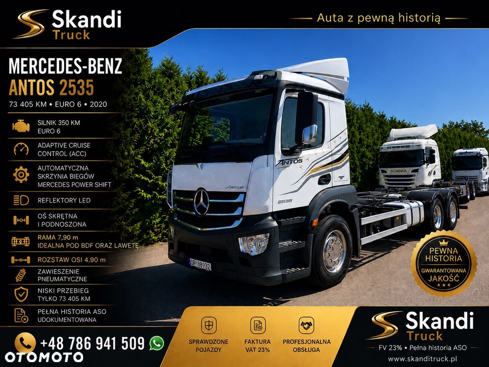 Mercedes-Benz ANTOS / 2535 / STAN IDEALNY ** NISKI PRZEBIEG 73.405 km **/ ACC / E 6 / MP 5 / BDF 7.15 , 7.45 M/ RAMA/ / DMC 27T / LED /OŚ SKRETNA / - 1