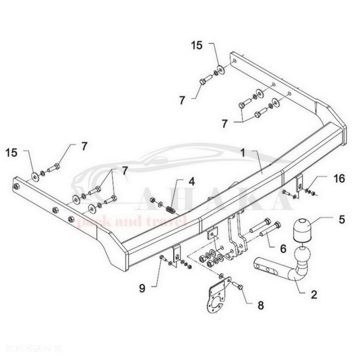 Hak Holowniczy Odkręcany Do Ford Galaxy 2000-2006 - 5