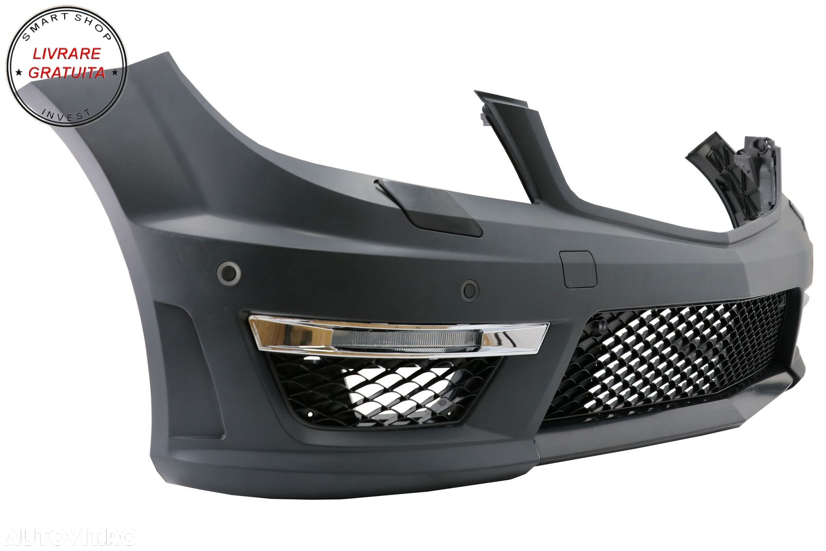 Bara Fata cu Grila Centrala Mercedes C-class W204 Facelift (2012-up) C63 Sport Neg- livrare gratuita - 4