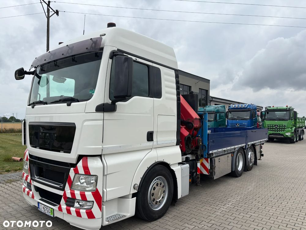 MAN TGX 26.480 6x2/4 z HDS z przodu na wieńcu HMF 3220 K5 , energetyka, konstrukcje dachowe , montażowy dźwig, budowlanka , kontenery (PALFINGER, HIAAB, EFFER, FASSI) cały na poduszkach - 2
