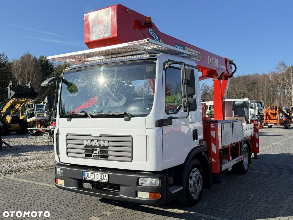 MAN TGL 8.180 Zwyżka Palfinger TKA 28 m w bok 20m podnośnik - 9