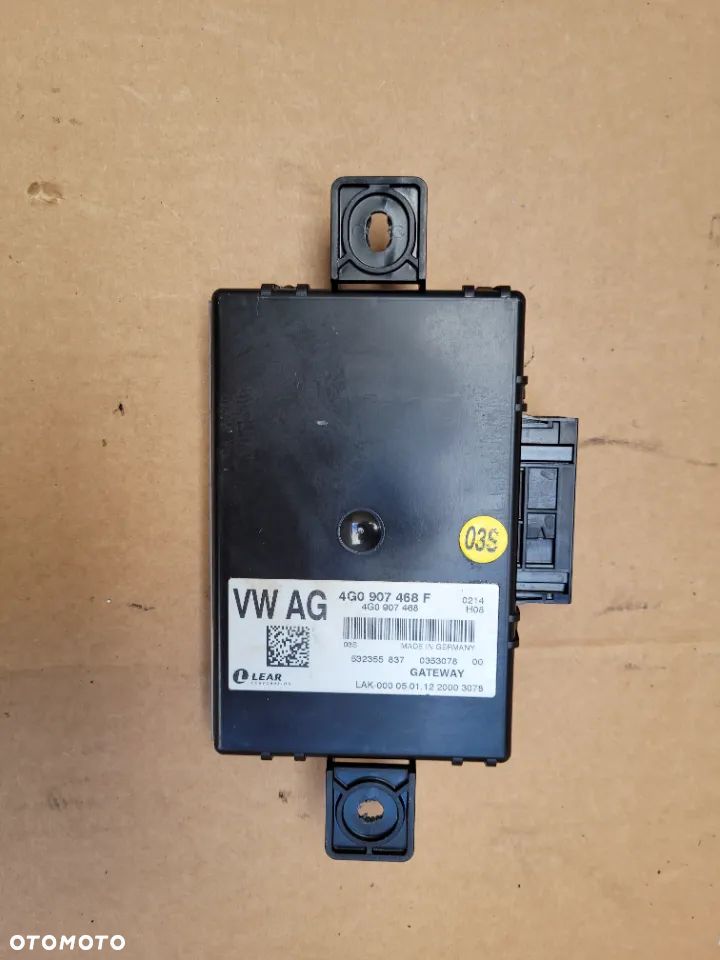 AUDI A6 C7 MODUŁ STEROWNIK GATEWAY 4G0907468F 100% - 1