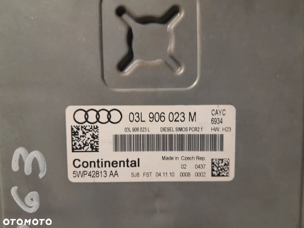 AUDI A3 8P KOMPUTER STEROWNIK SILNIKA 03L906023M - 3