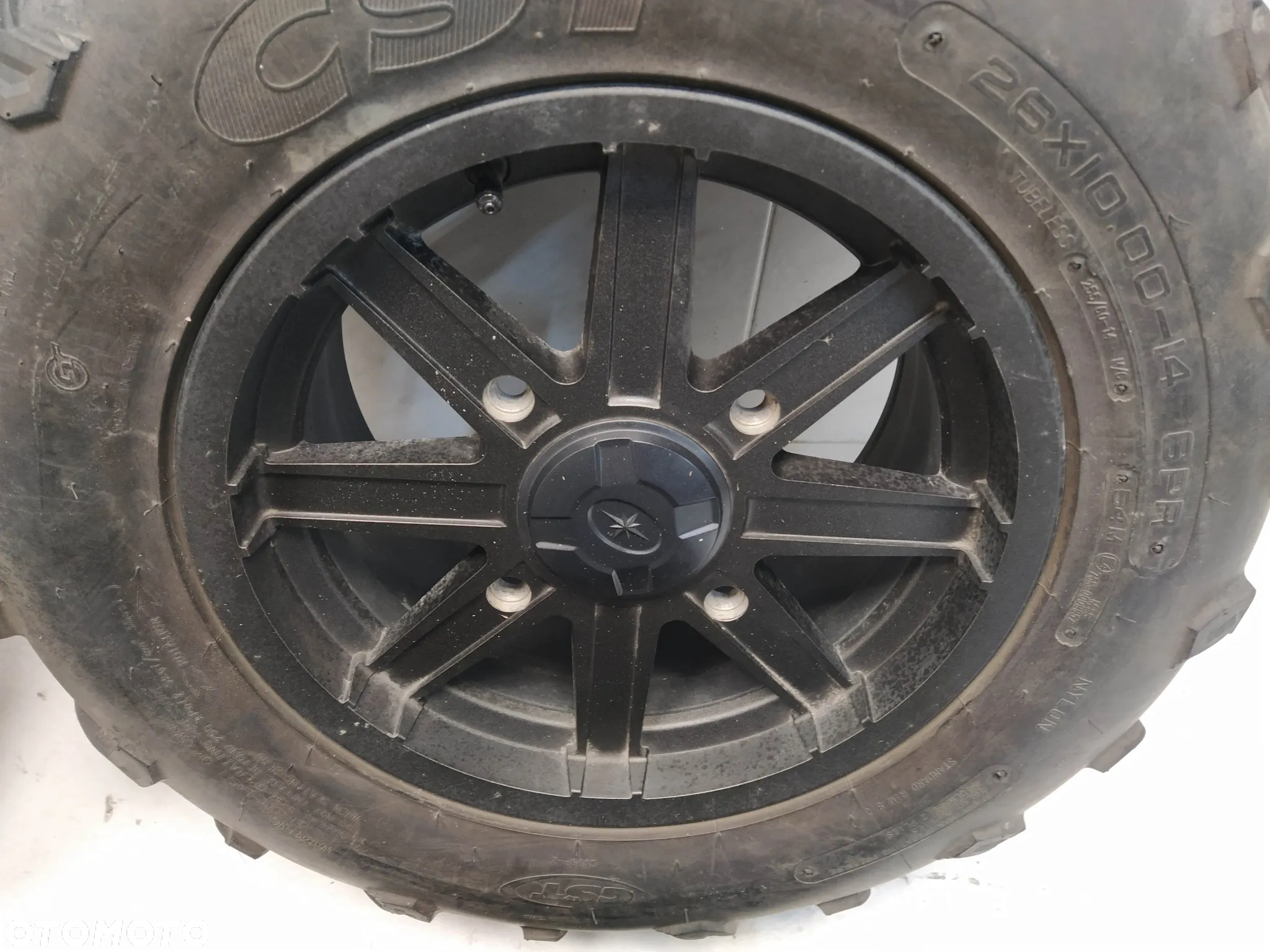 POLARIS SCRAMBLER 2X FELGA 14/7.5 R14 ET57.4   2X FELGA 14/5.5 R14 ET46.7  4X OPONY CST CARLISLE 26X8 26X10 R14 KOŁA - 8